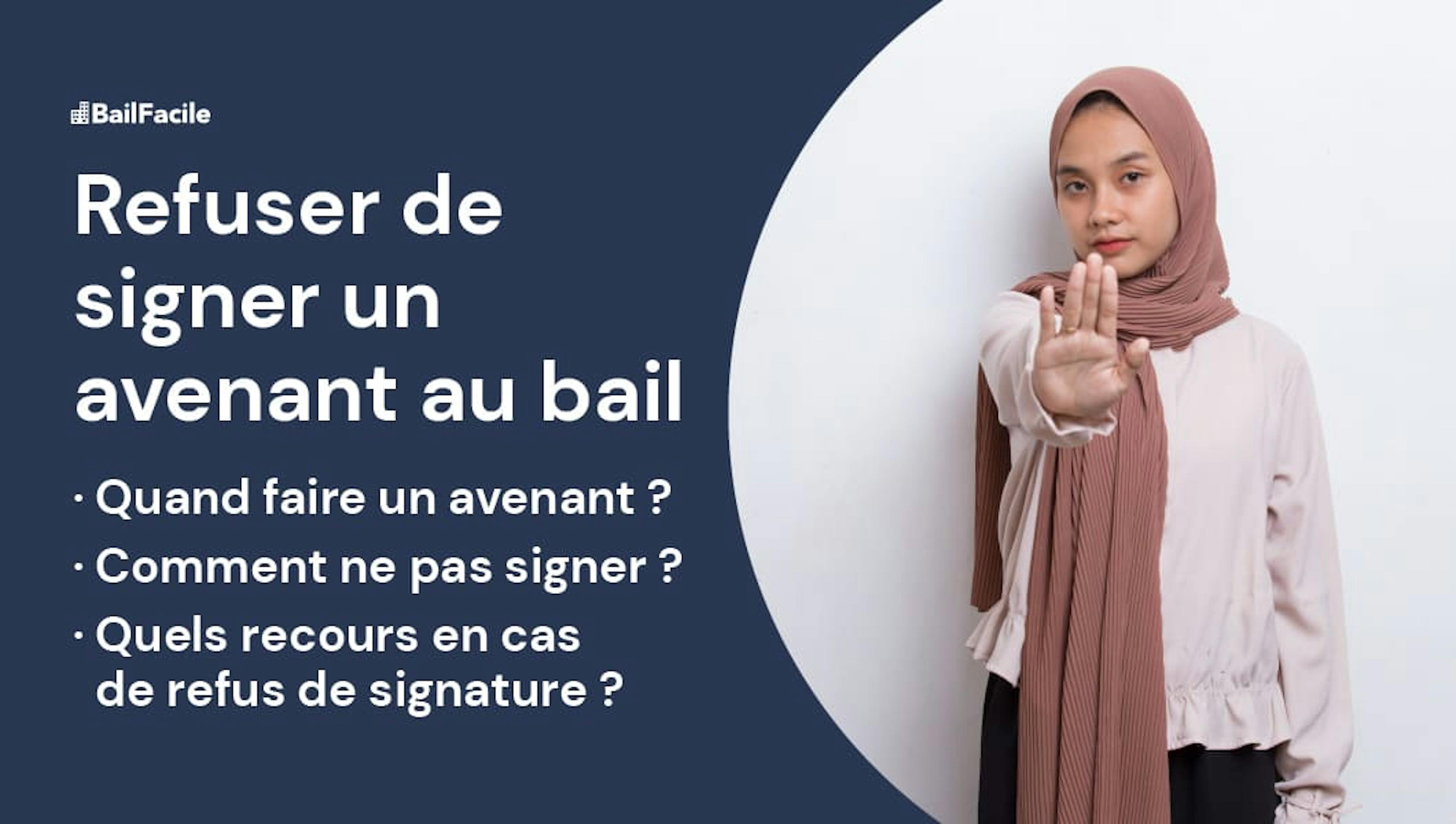 Refuser signer avenant bail