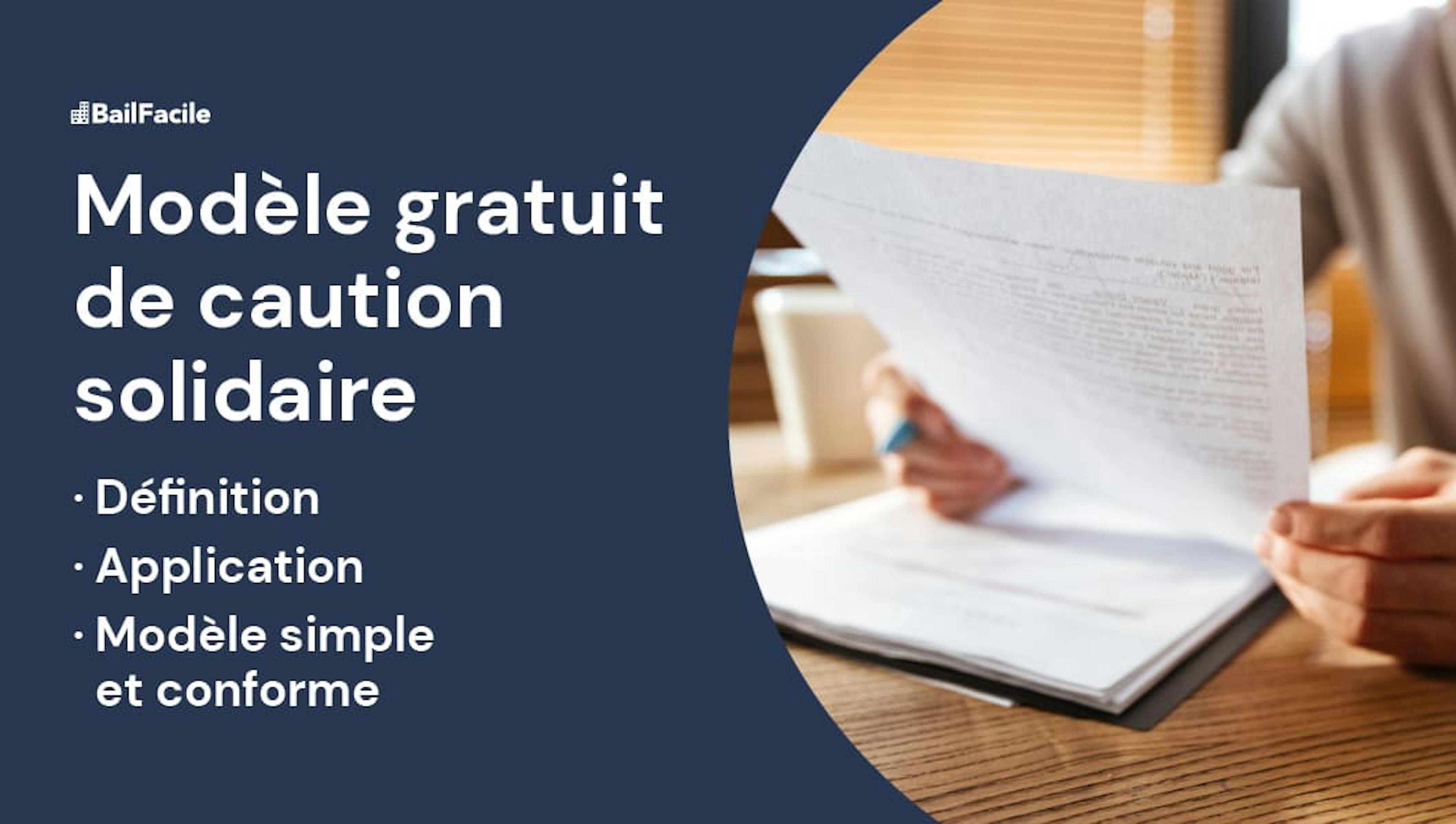 Caution solidaire modèle exemple gratuit