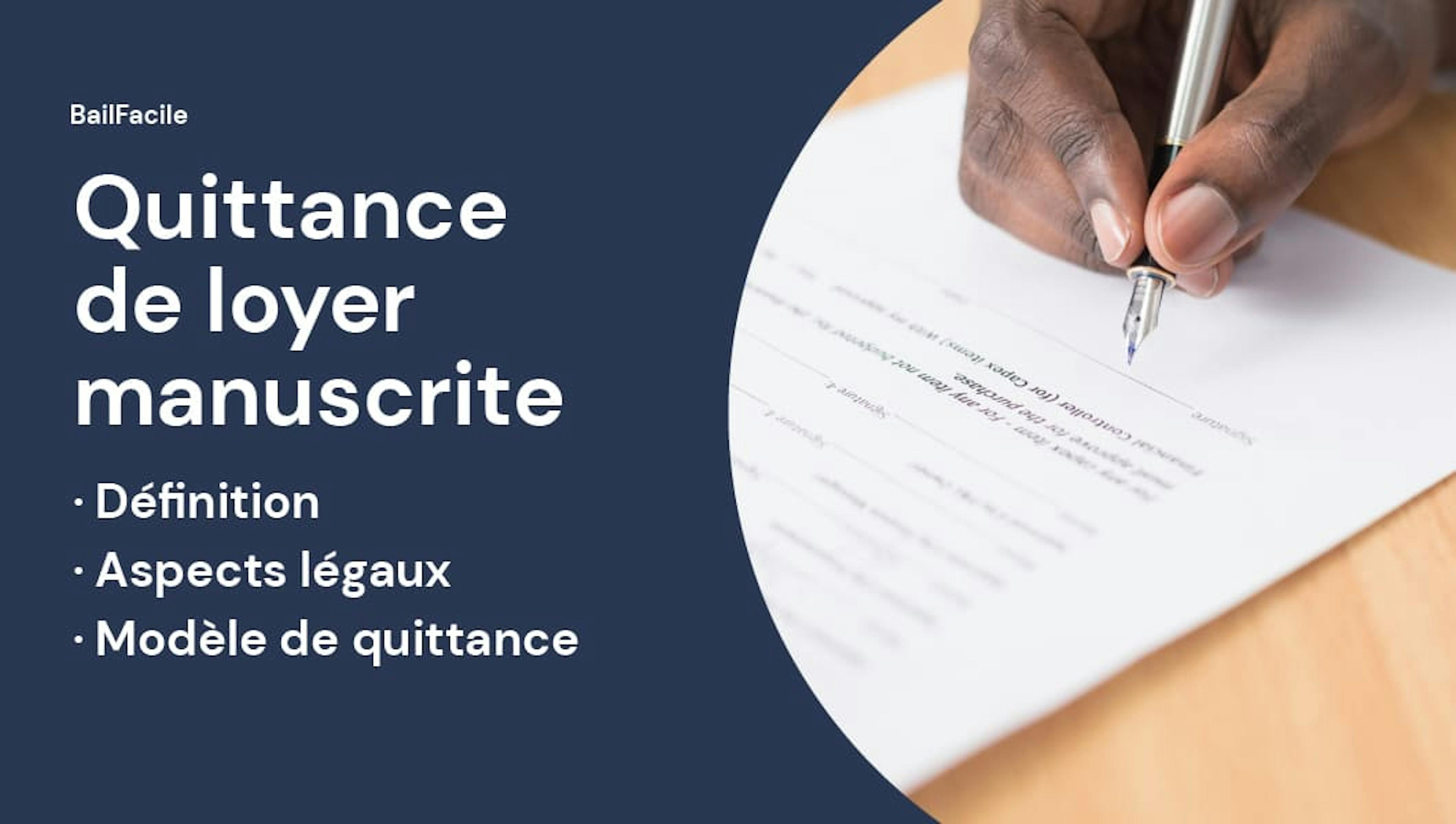 Quittance loyer non manuscrite