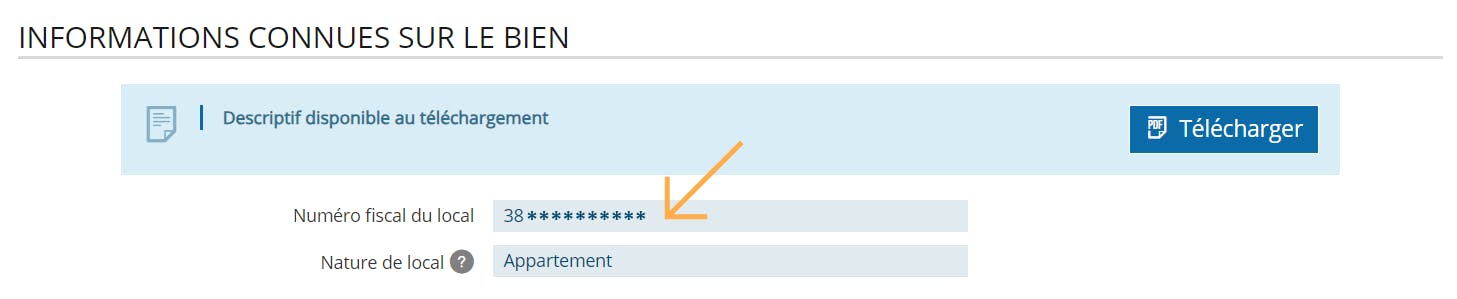 Trouver identifiant fiscal logement