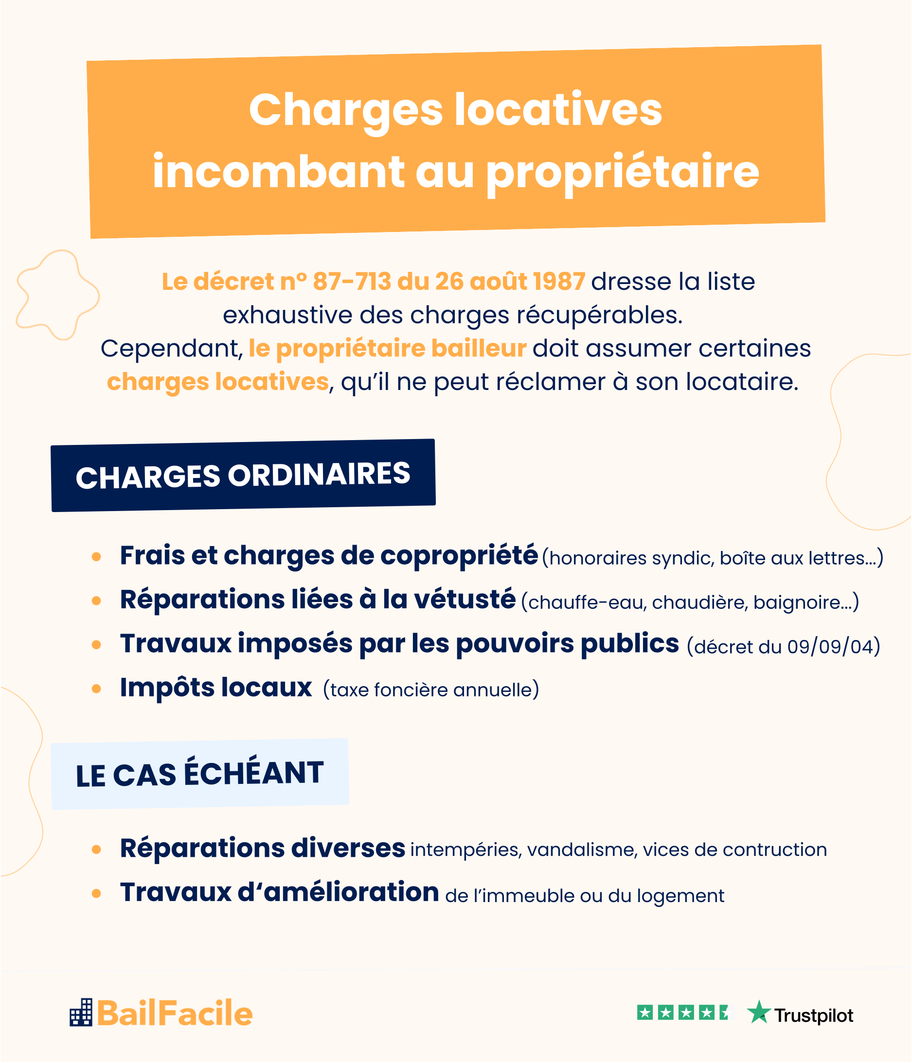 charges locatives proprietaires