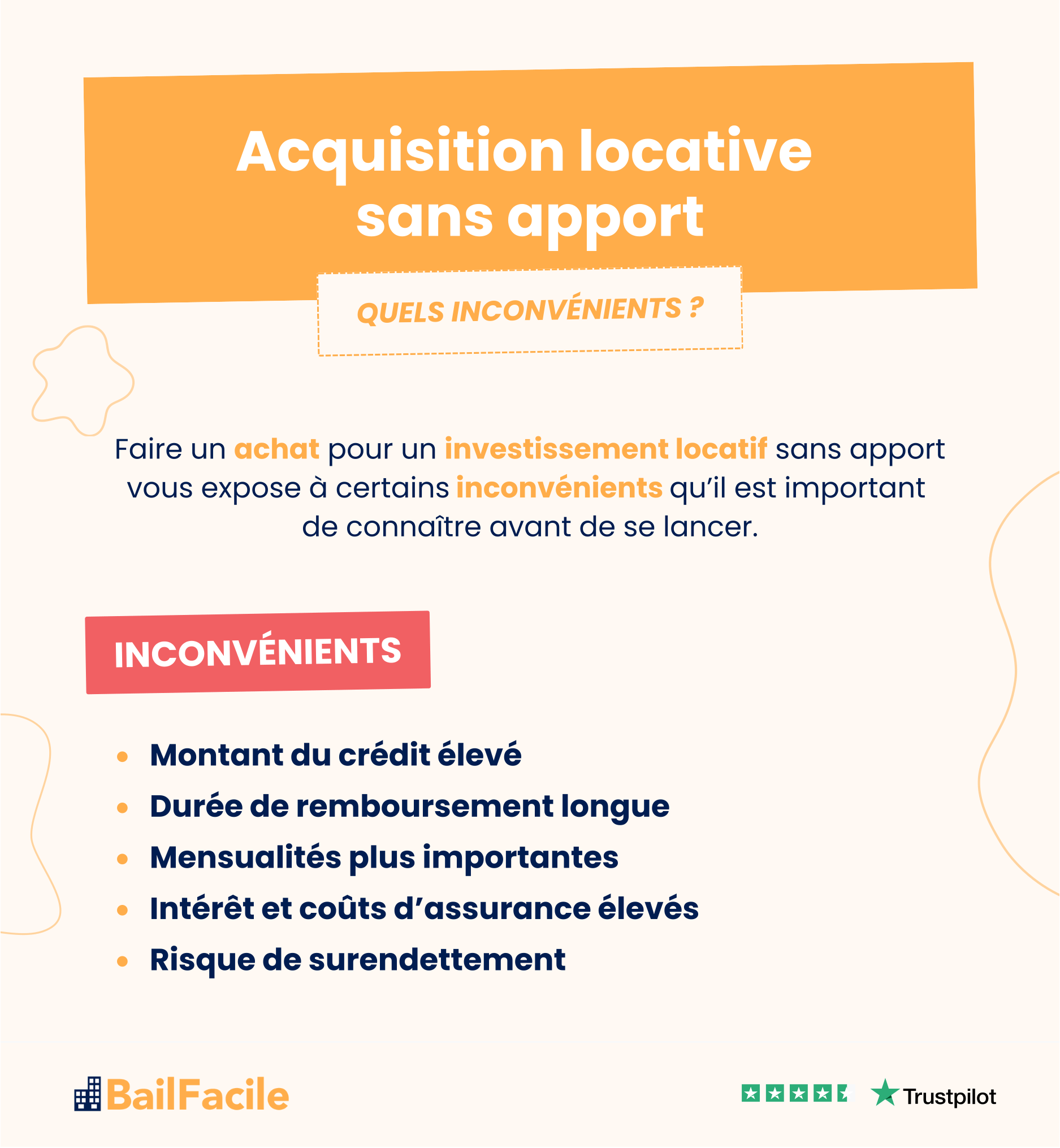 inconvenients acquisition locative sans apport