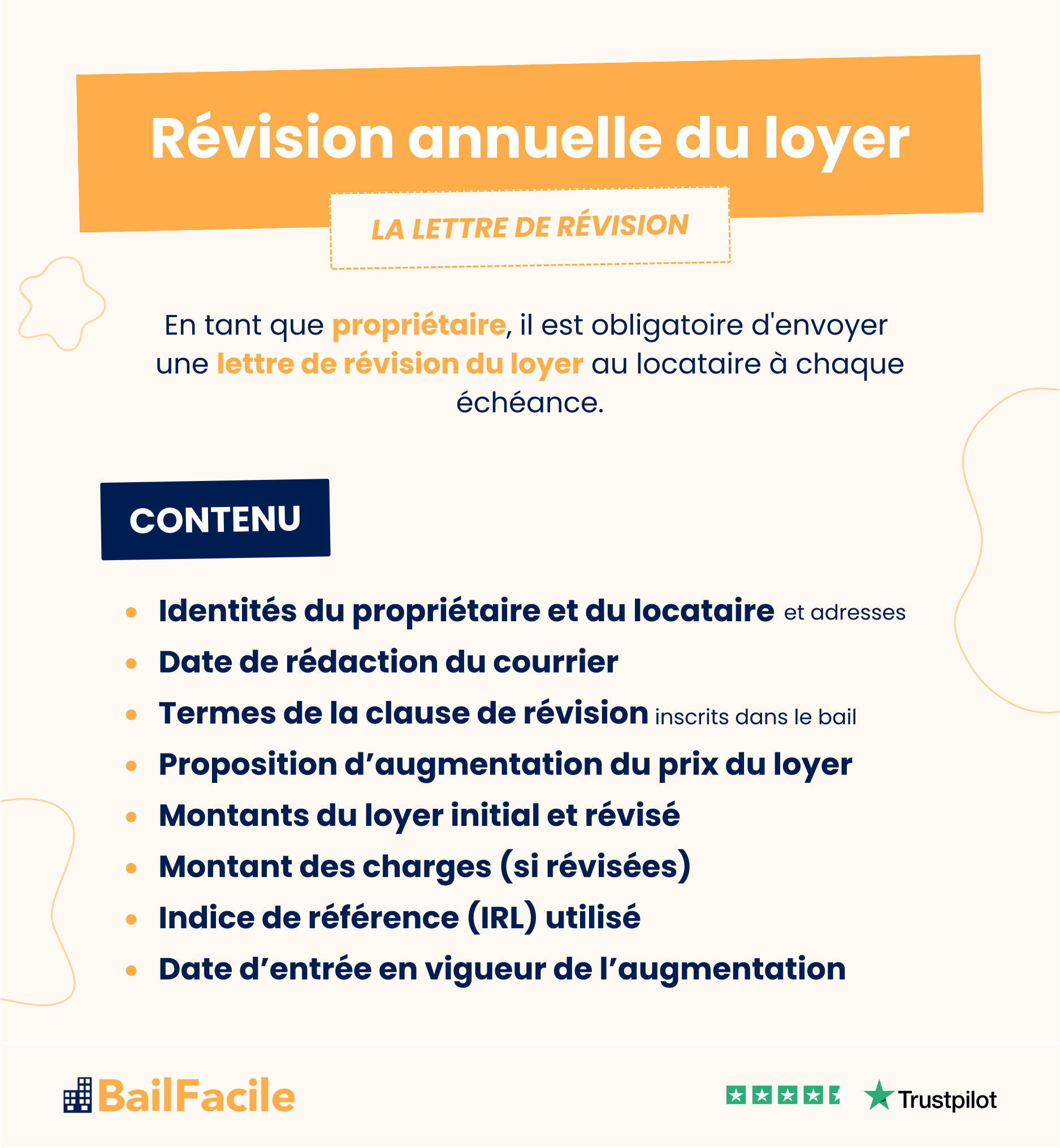 contenu lettre revision loyer