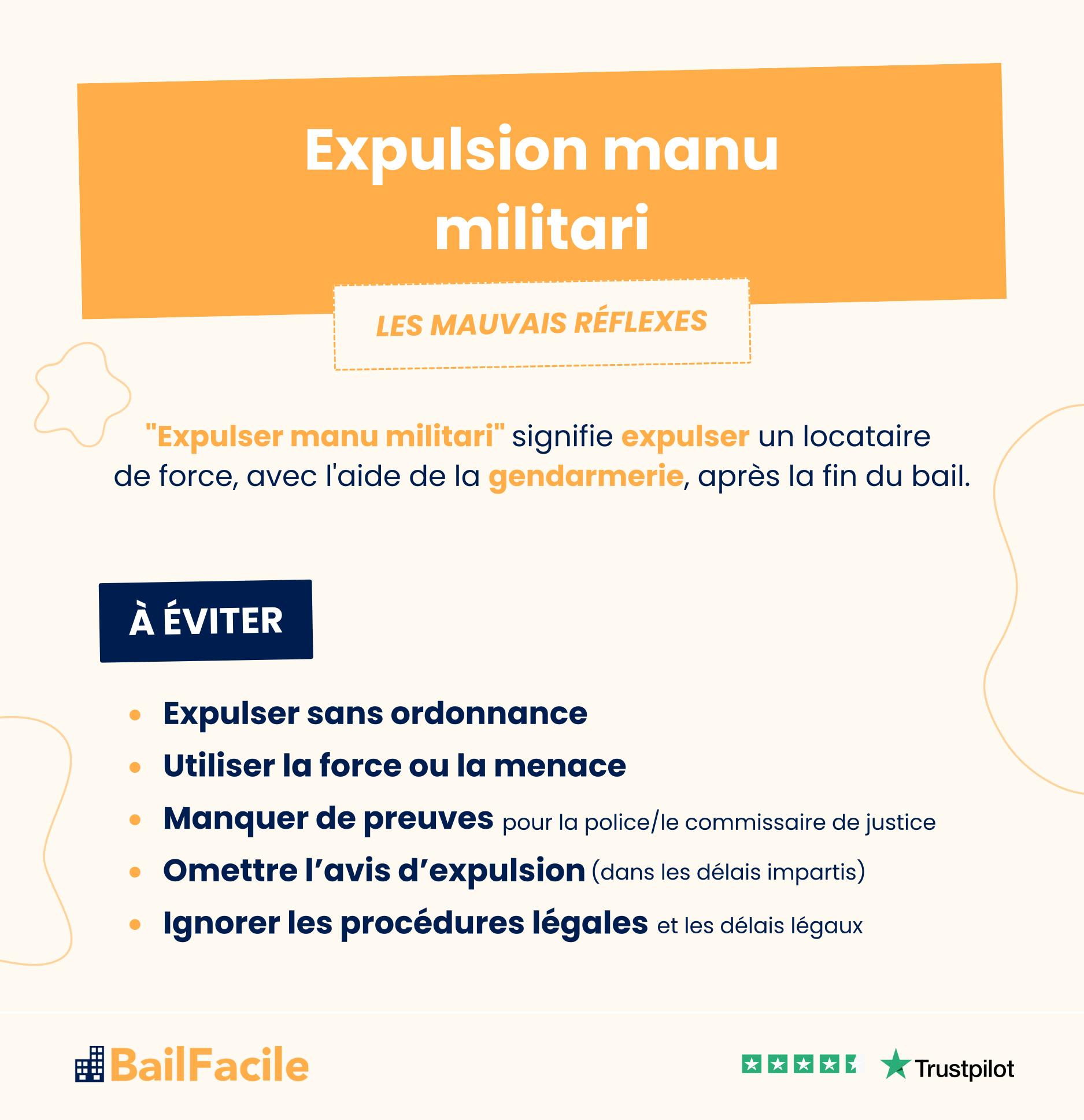 mauvais reflexes expulsion manu militari