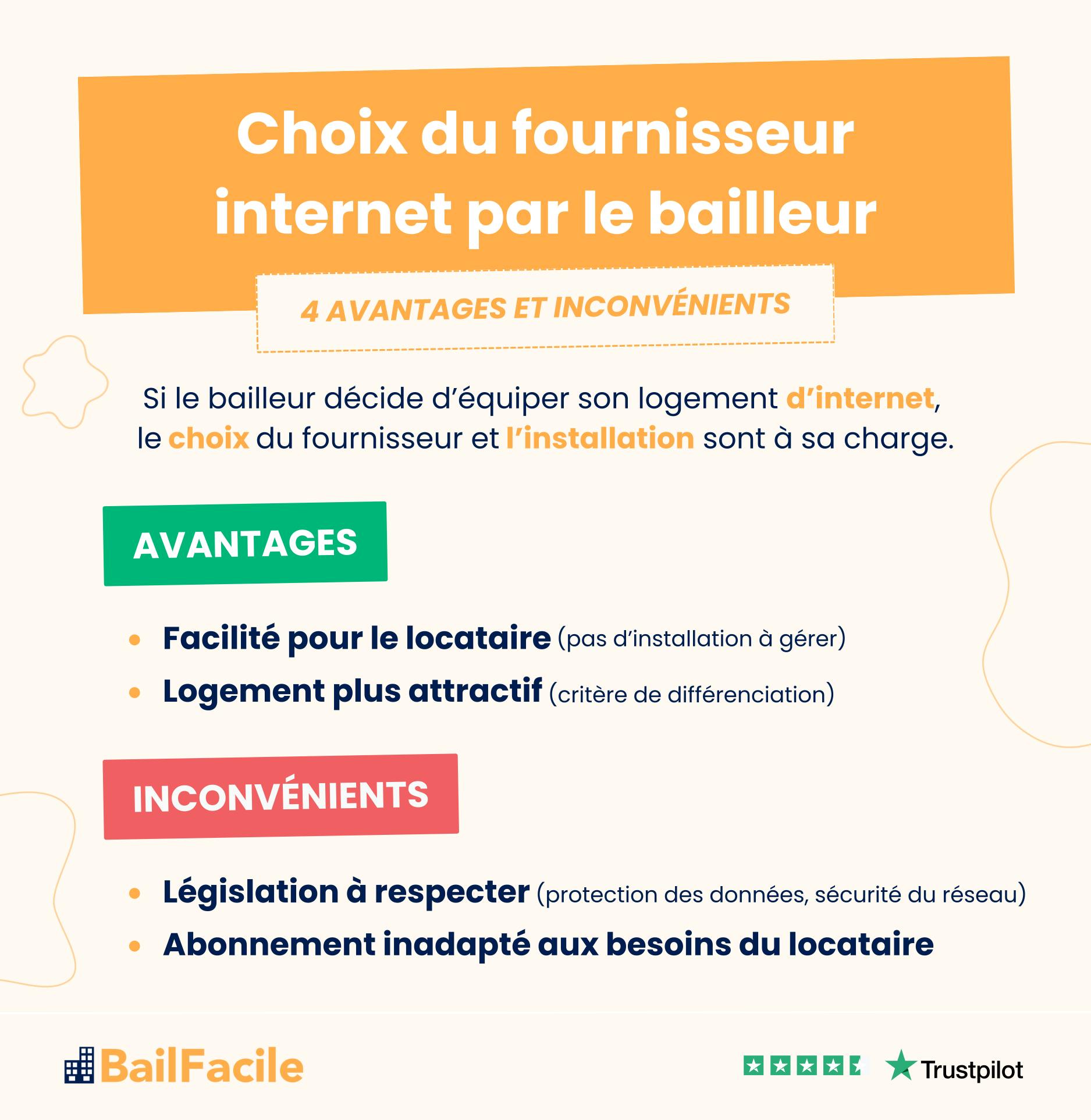 avantages inconvenients choix fournisseur internet par bailleur