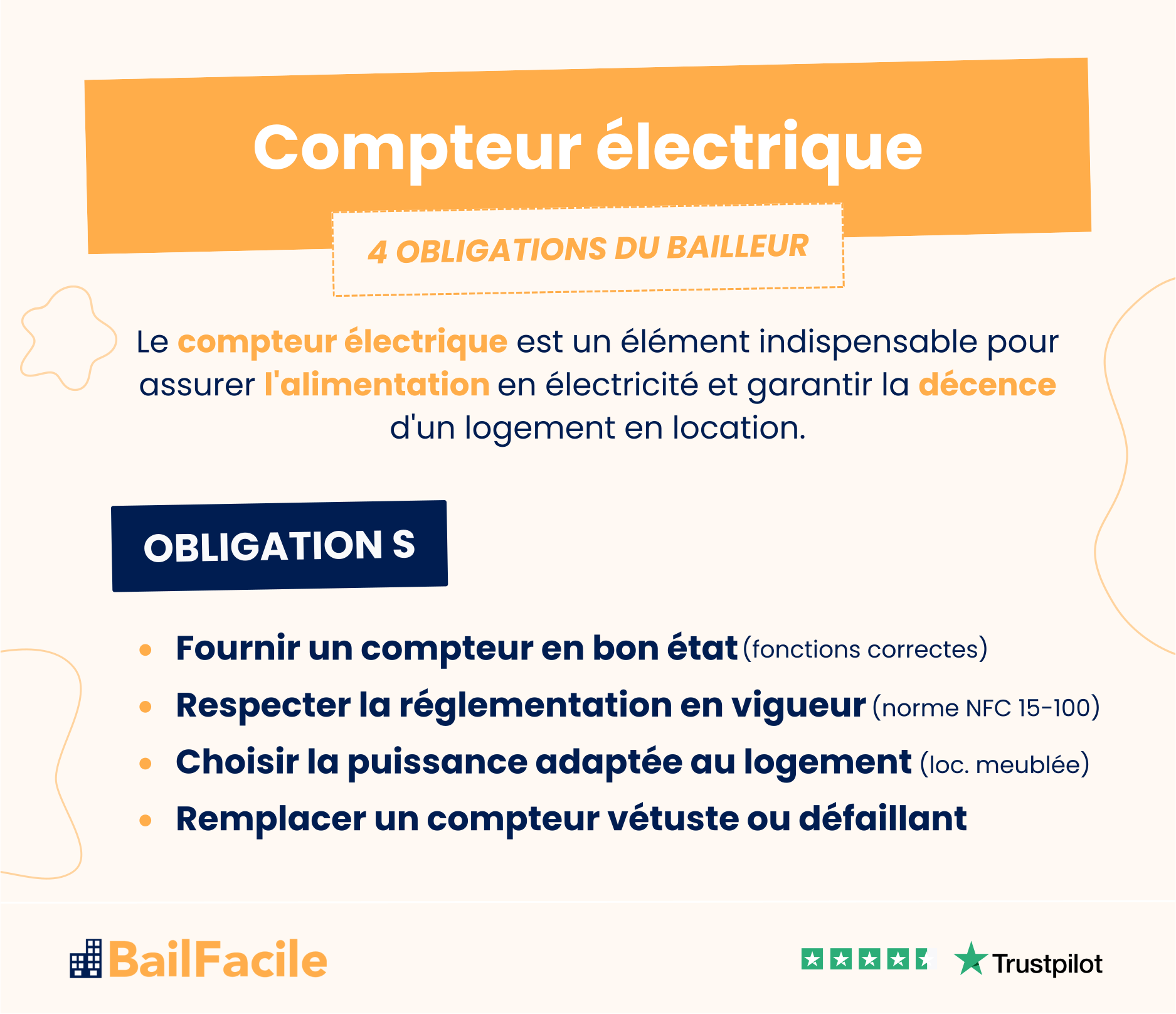 obligations bailleur compteur electrique