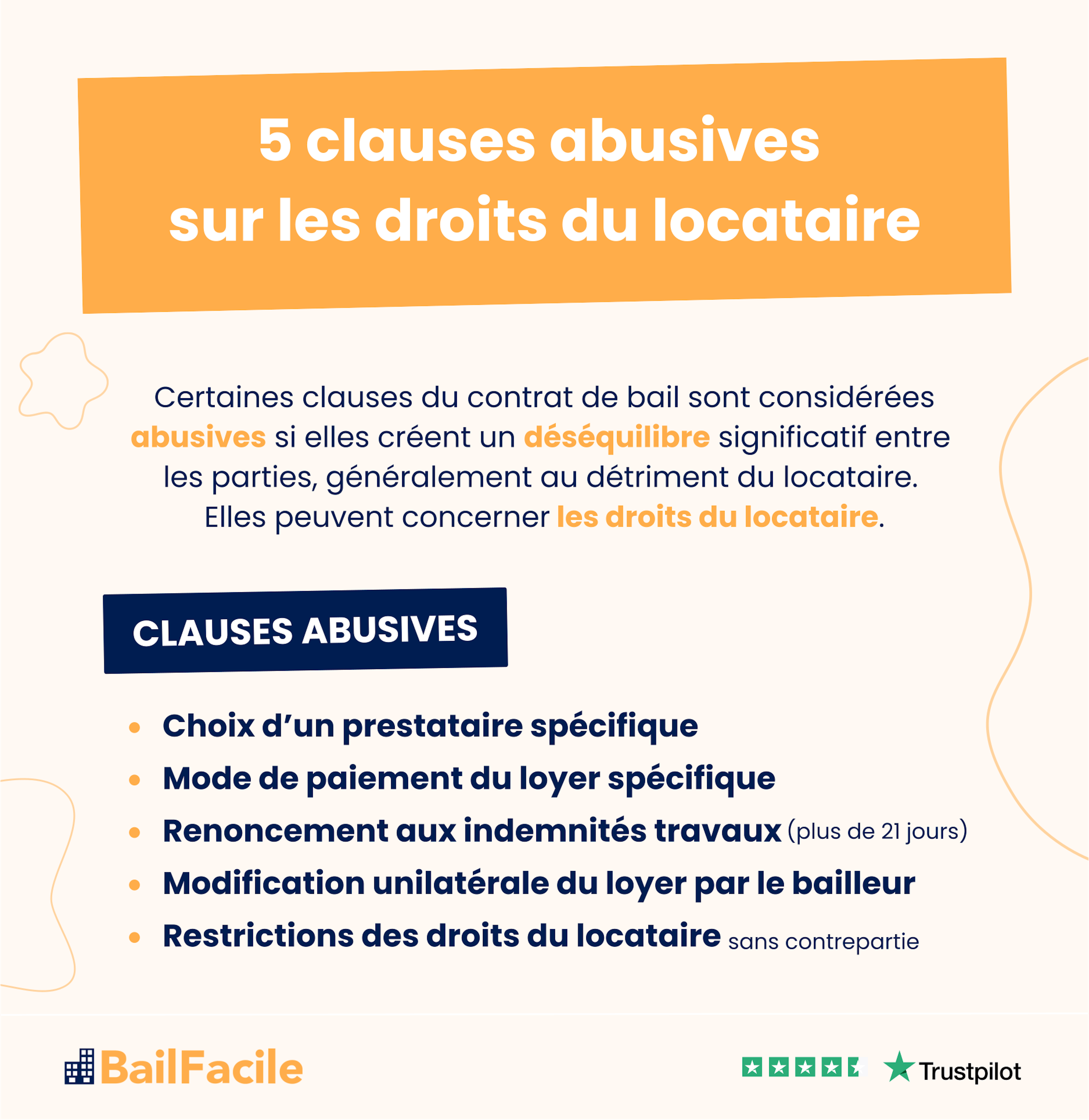 5 clauses abusives droit locataire