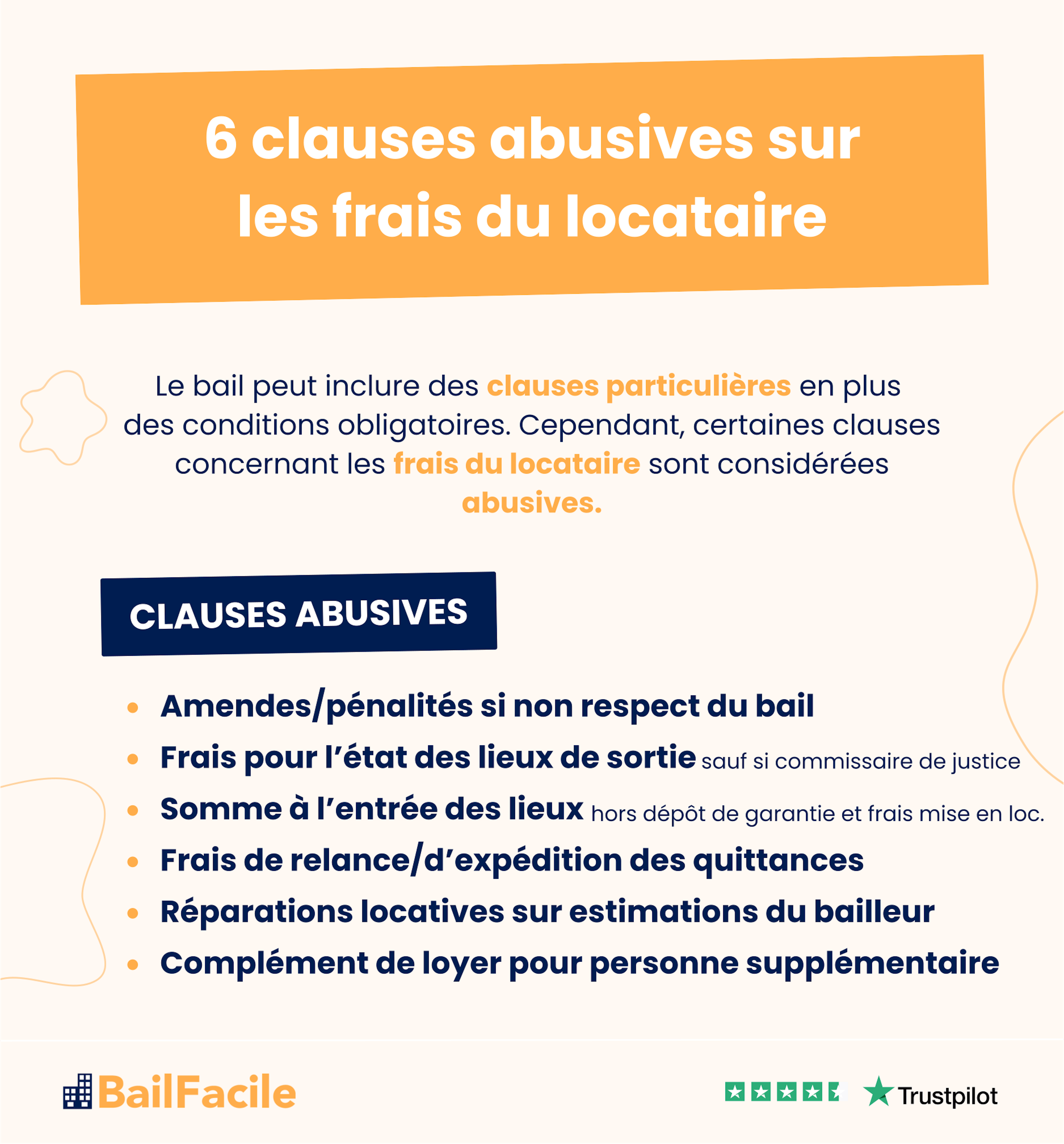 6 clauses abusives frais locataire