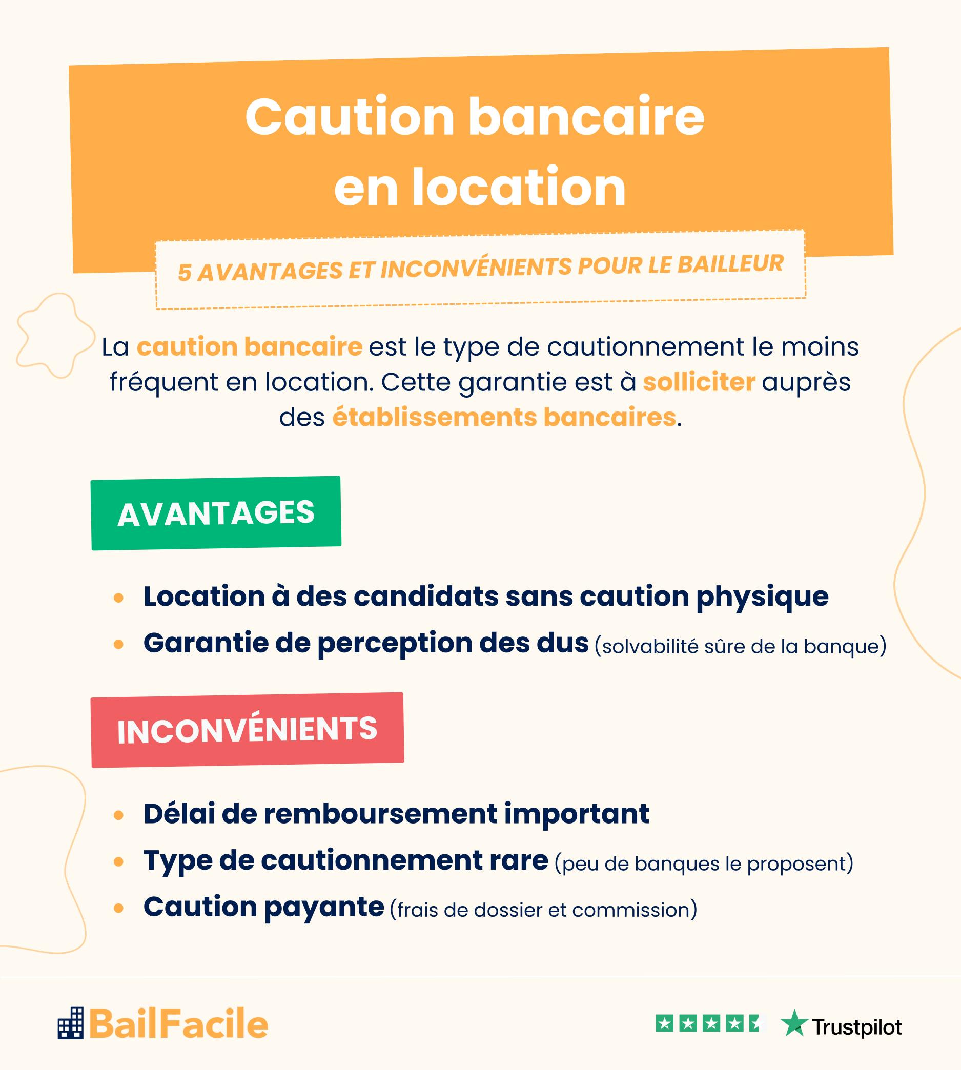 avantages inconvenients caution bancaire bailleur