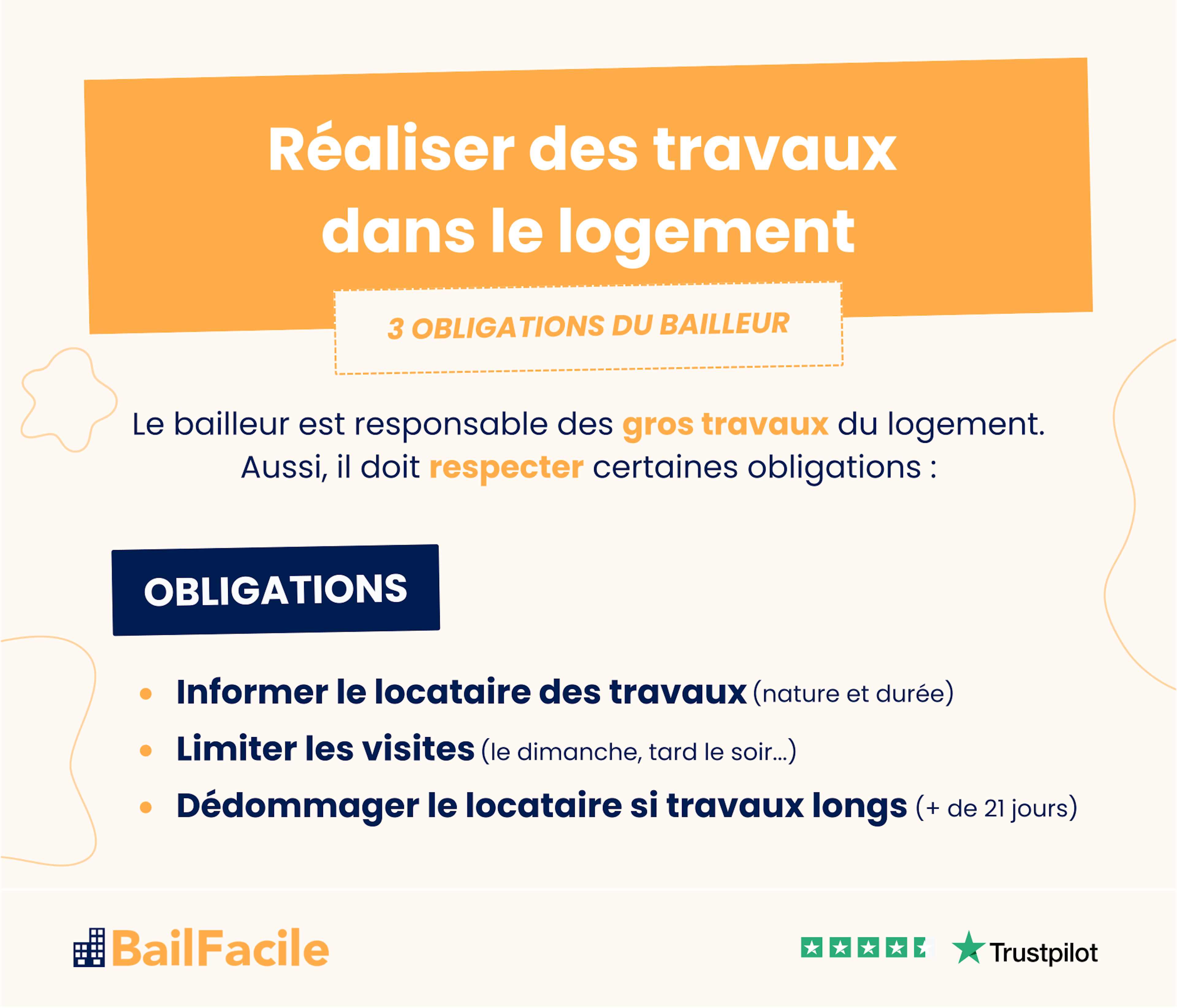 obligations bailleur travaux