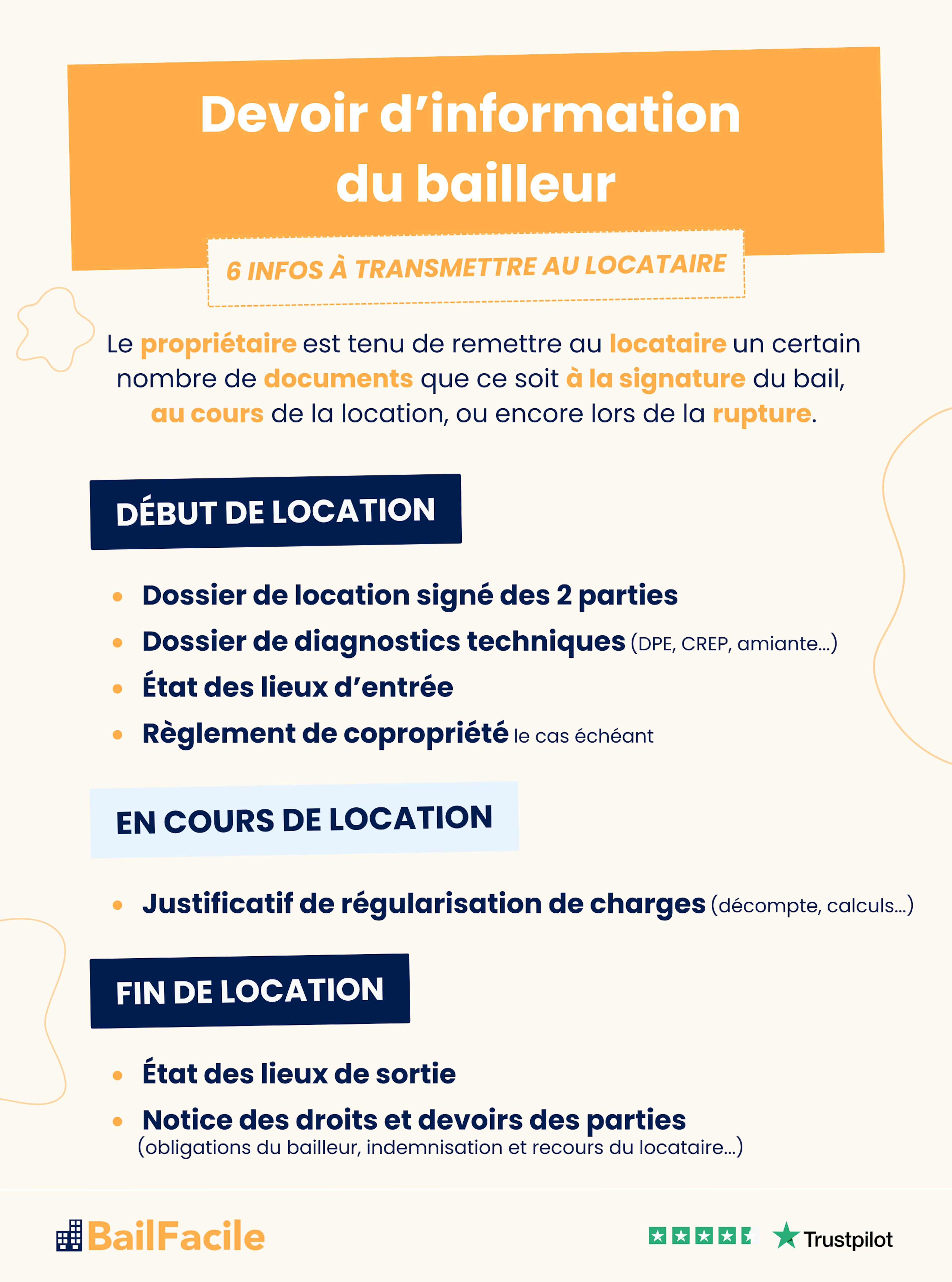 devoir information bailleur envers locataire