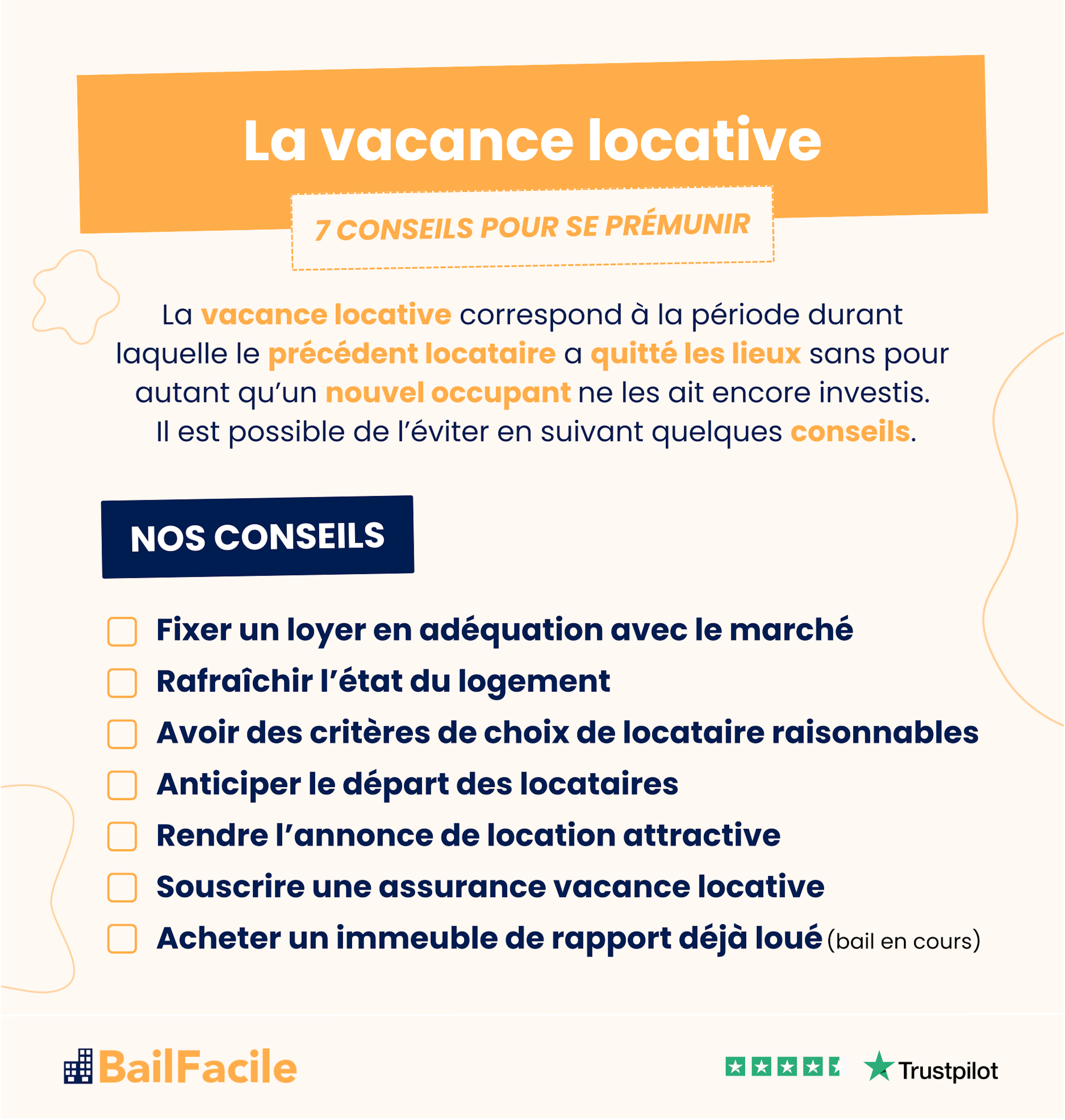 7 conseils contre vacance locative