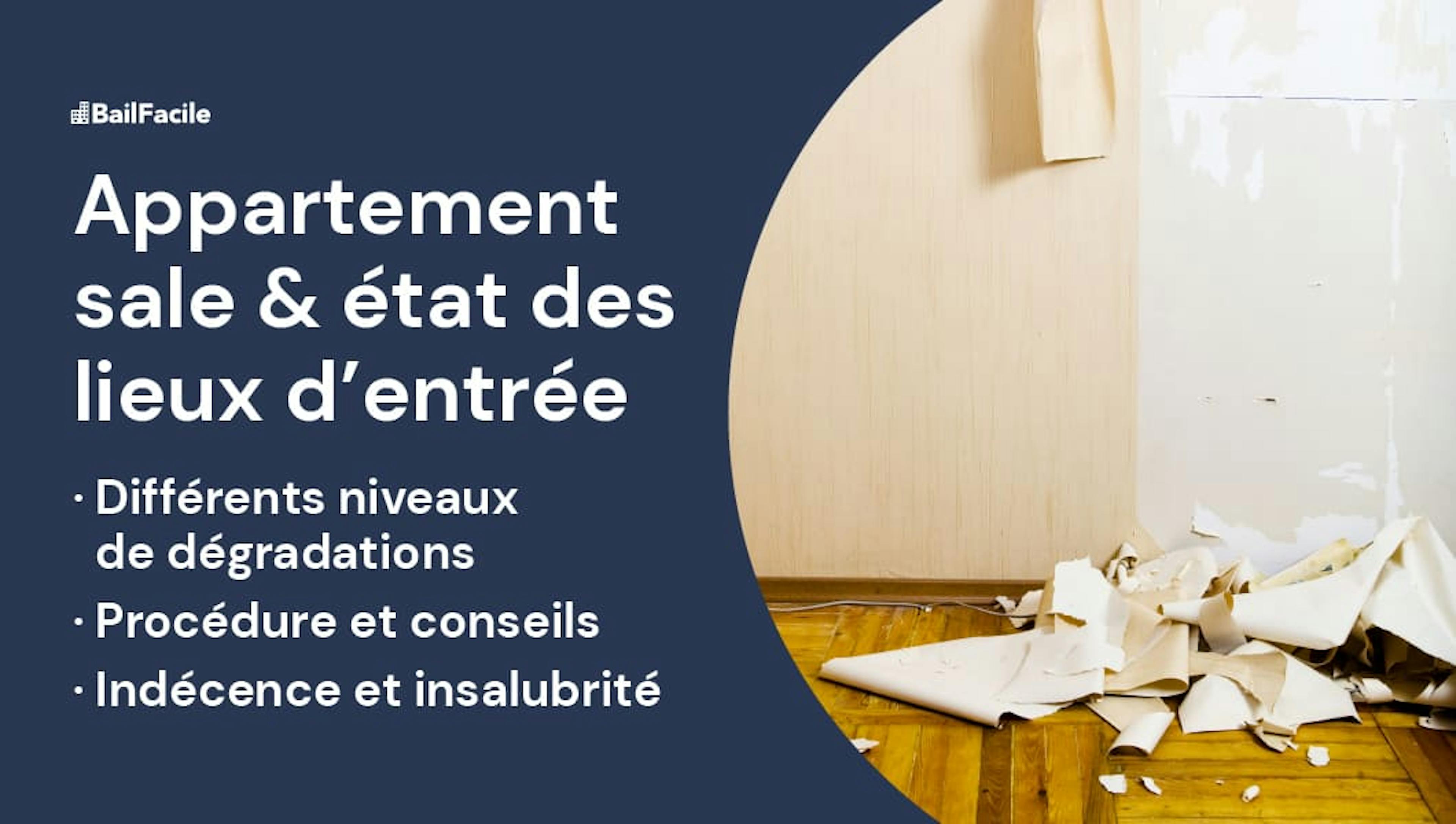 Etat des lieux appartement sale