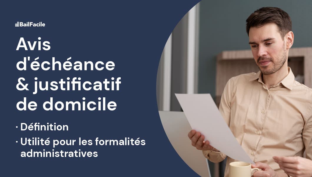 Avis échéance loyer justificatif domicile