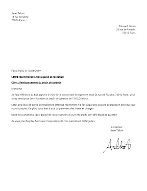 Restitution Dépôt de Garantie | Que dit la Loi ? Quel délai