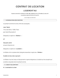 Contrat de Location Non Meublée | Gratuit à Télécharger (2022) 📝