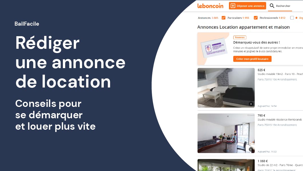 Exemple annonce location appartement 