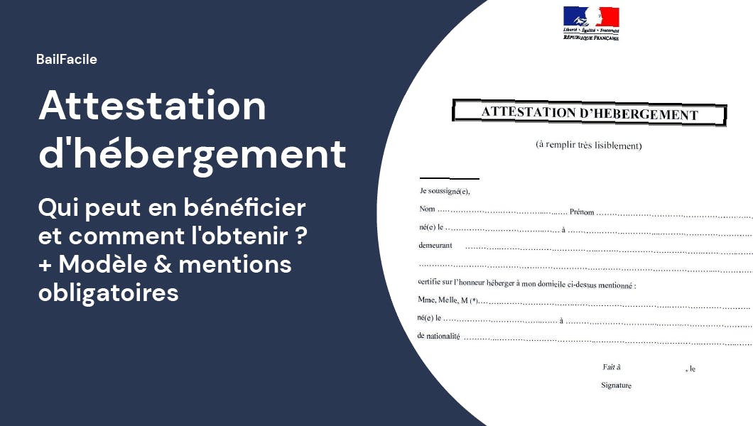 Attestation d'hébergement