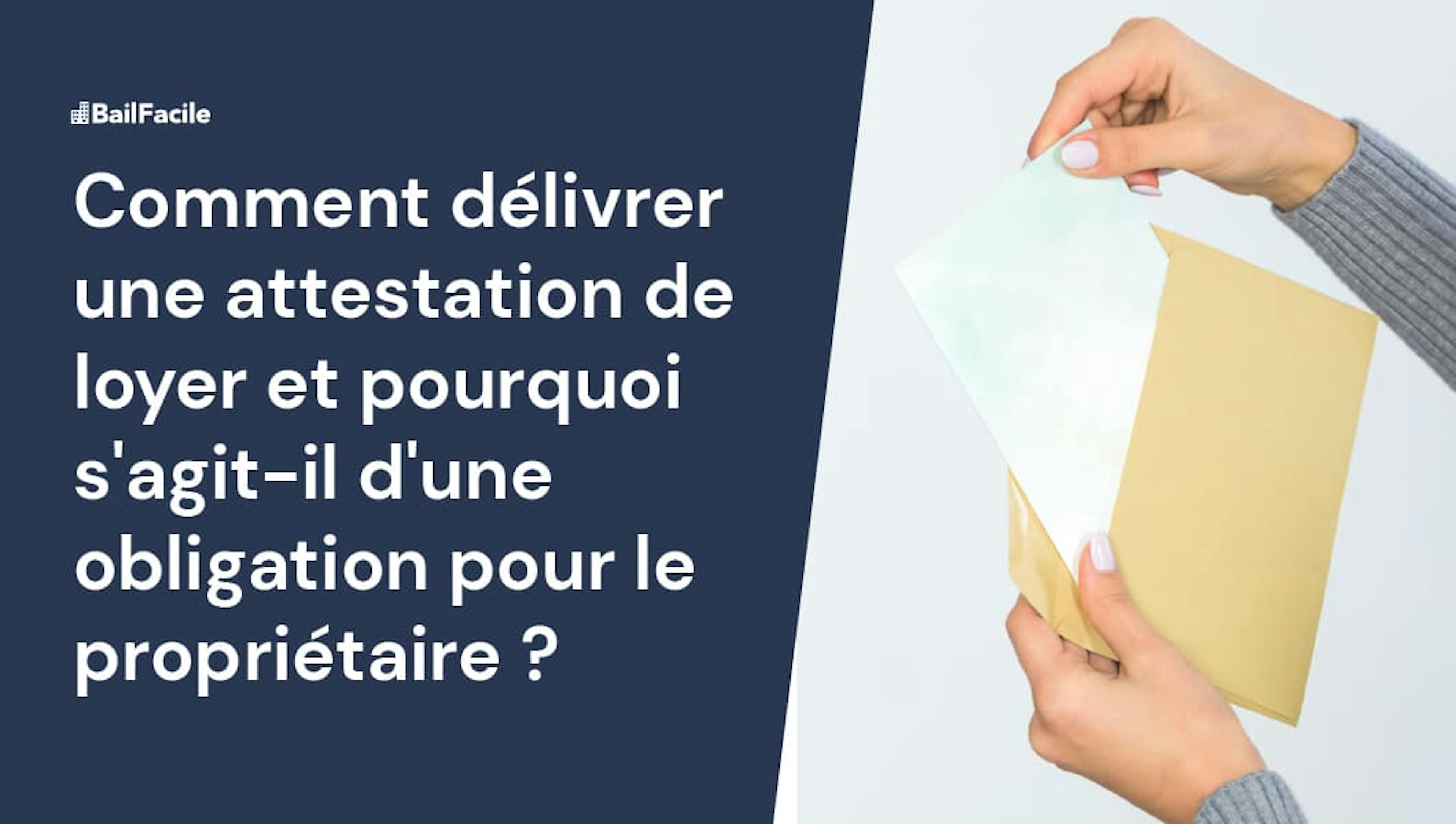 Attestation de Loyer Obligation du Propriétaire Bailleur