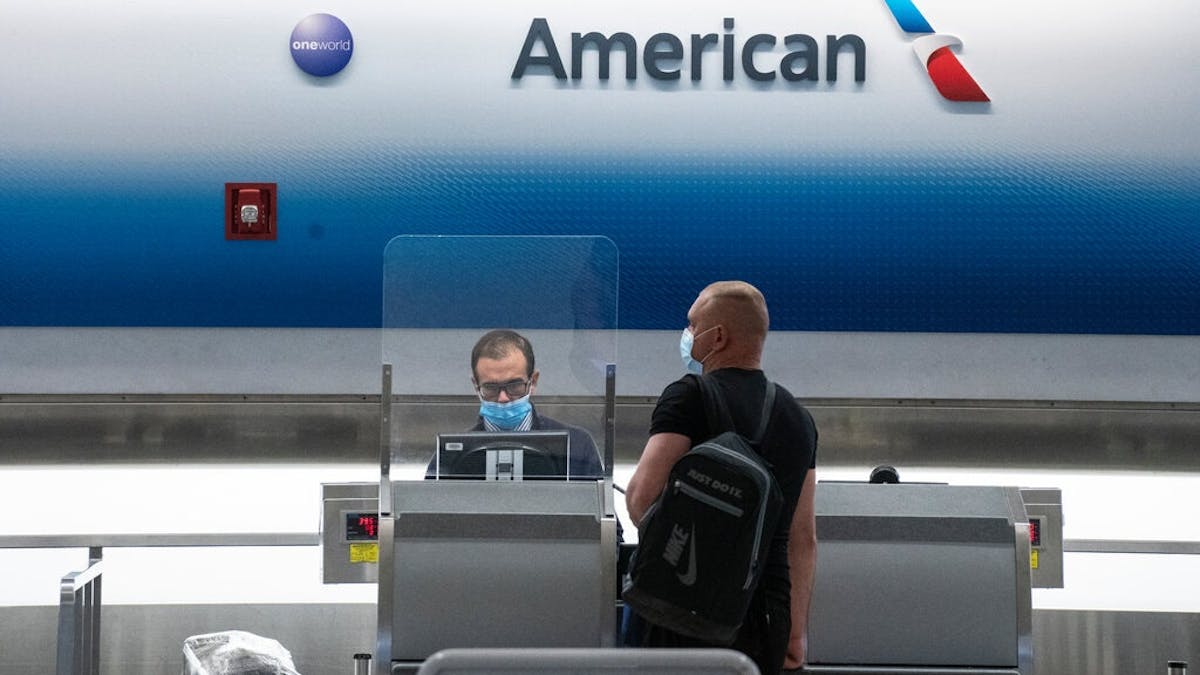 American Airlines ticket agent