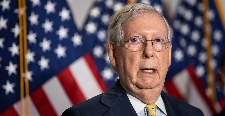 Senate Majority Leader Mitch McConnell (R-Ky.) on Capitol Hill yesterday.