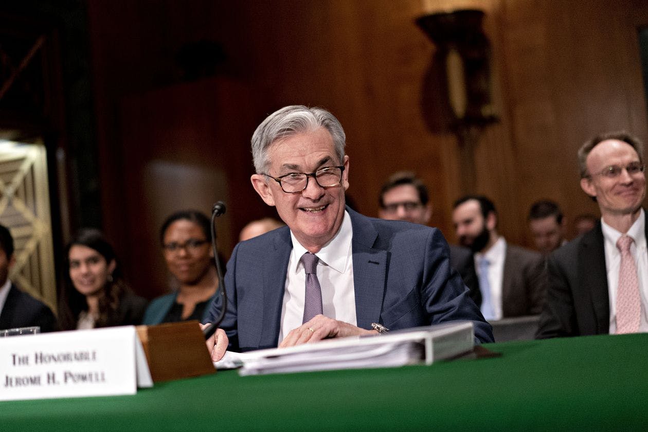 Chairman Jerome Powell at a Senate Banking Committee hearing earlier this year.