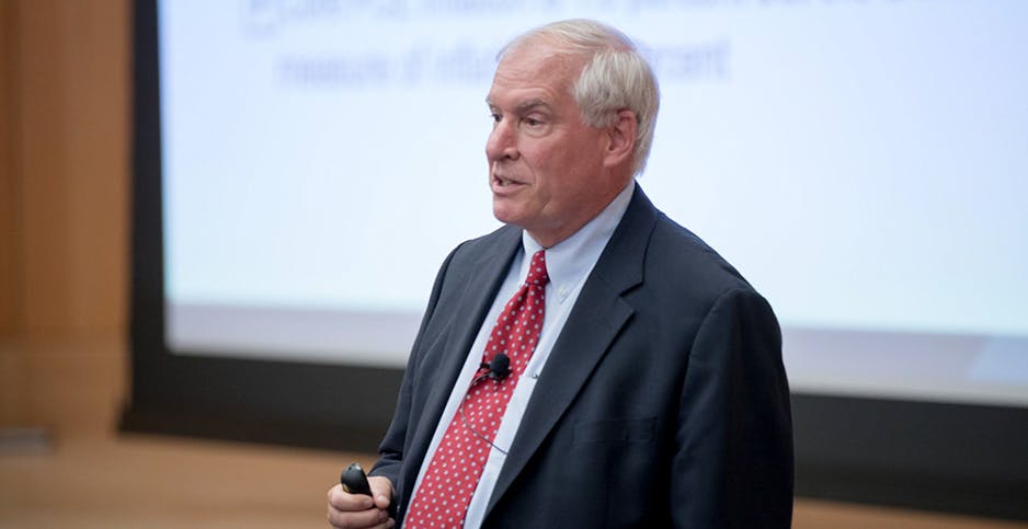 Eric Rosengren, president of the Federal Reserve Bank of Boston, was pressed by lawmakers Friday about whether provisions within the pandemic economic stimulus package encourage fossil fuel development.