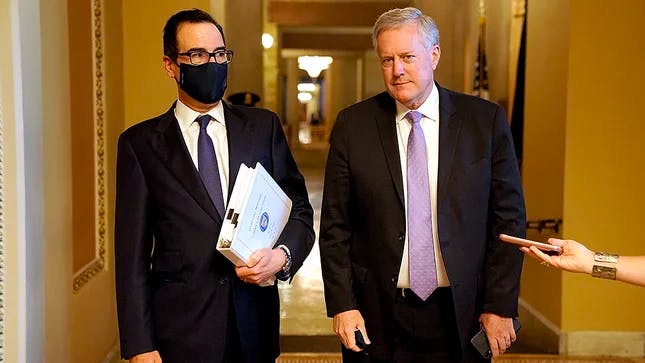 Treasury Secretary Steven Mnuchin and White House Chief of Staff Mark Meadows