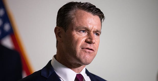 Sen. Todd Young (R-Ind.) on Capitol Hill last month. 