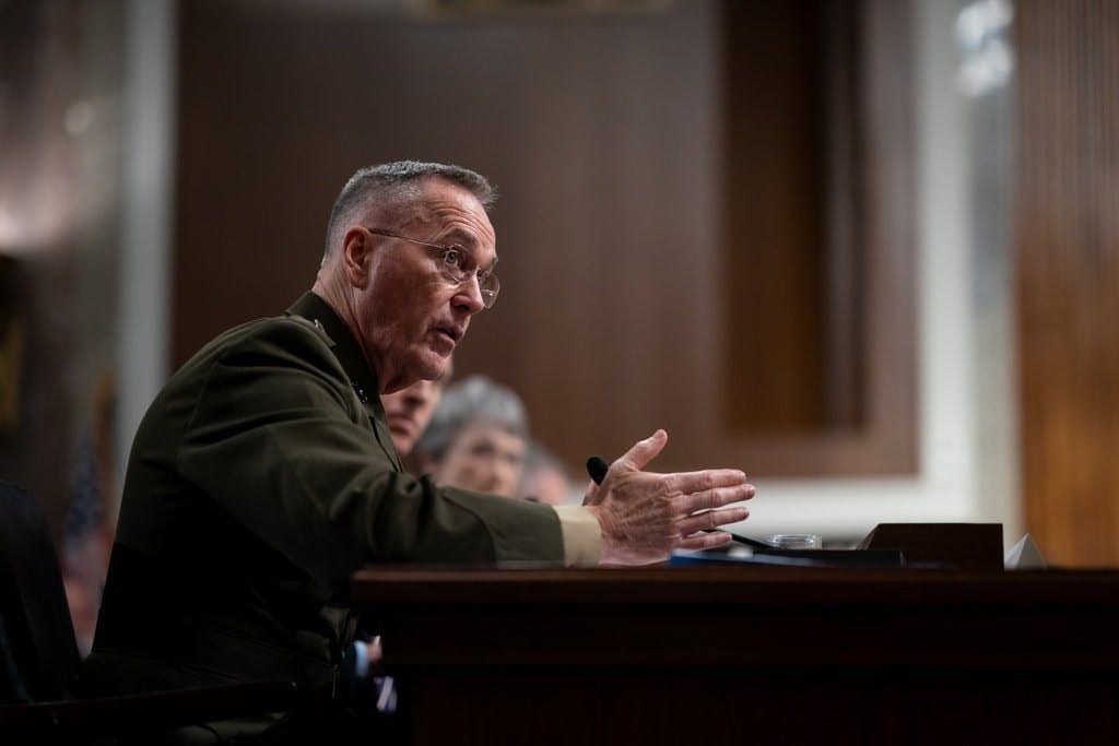 General Joseph F. Dunford Jr. was the top choice to chair a coronavirus oversight committee.