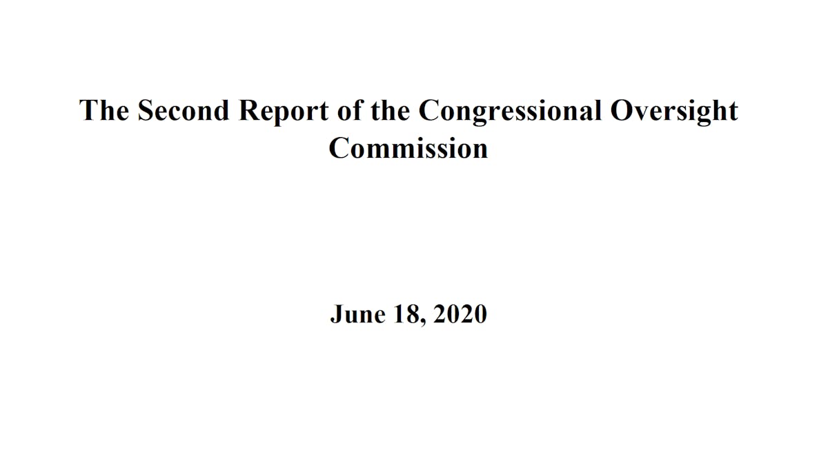 Congressional Oversight Commission second report
