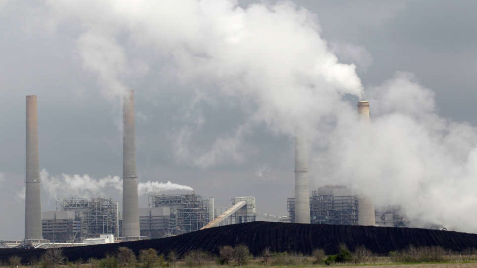 Coal plant smokestacks