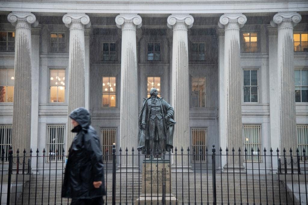 The U.S. Treasury Department headquarters 