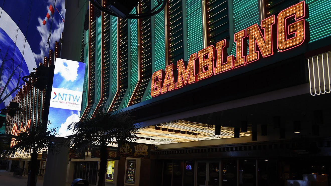 An electronic sign in Las Vegas.