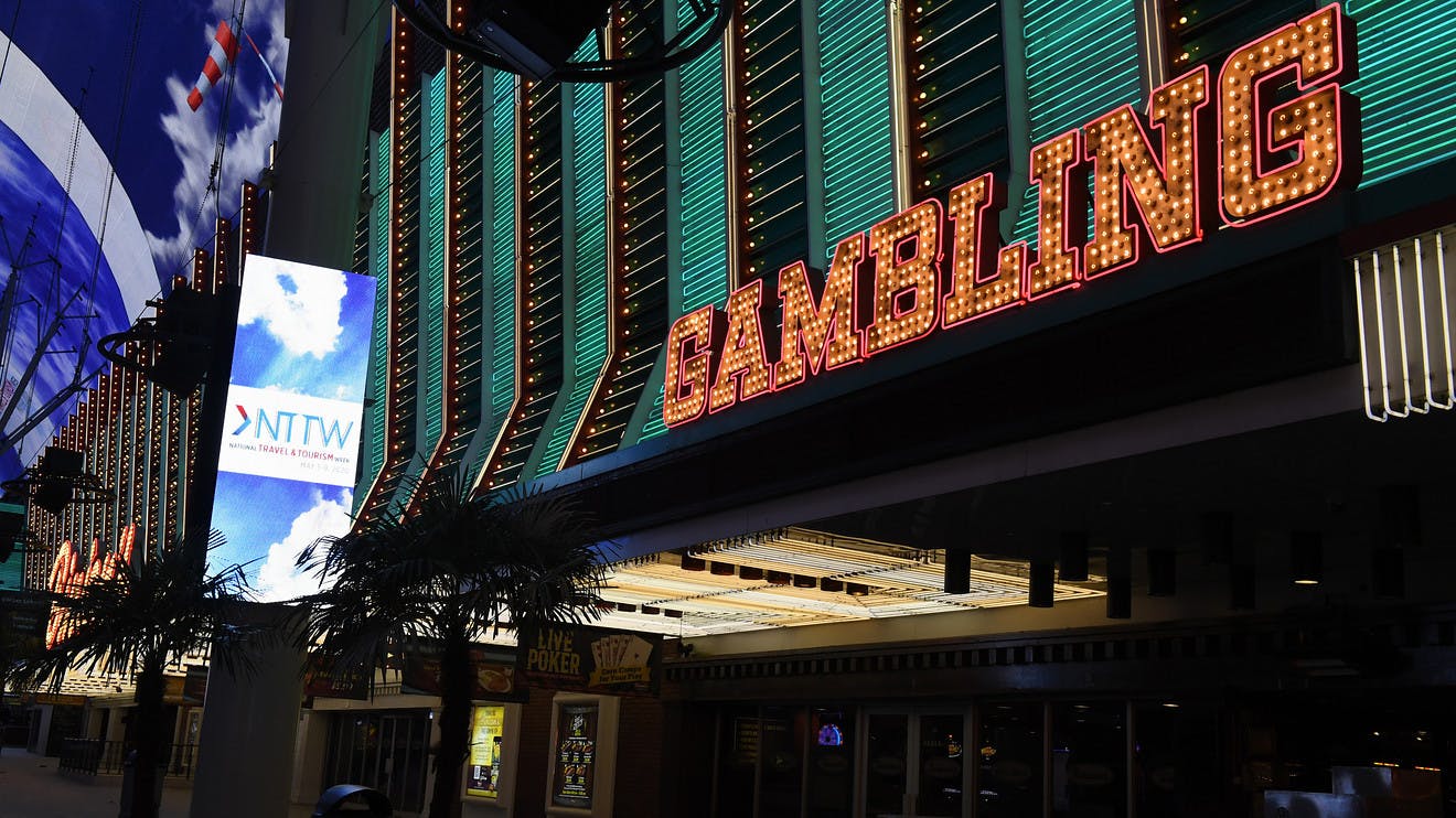 An electronic sign in Las Vegas. 