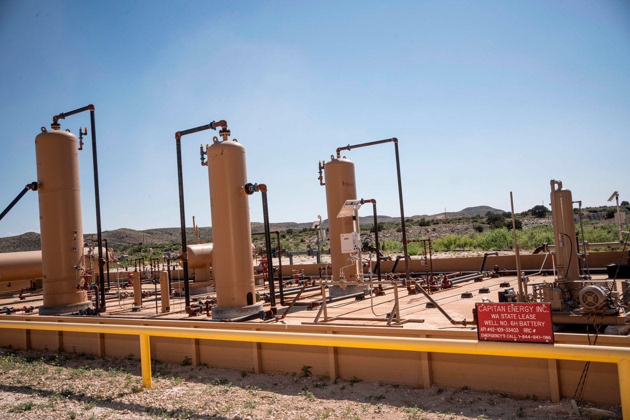A natural-gas processing facility in Texas.