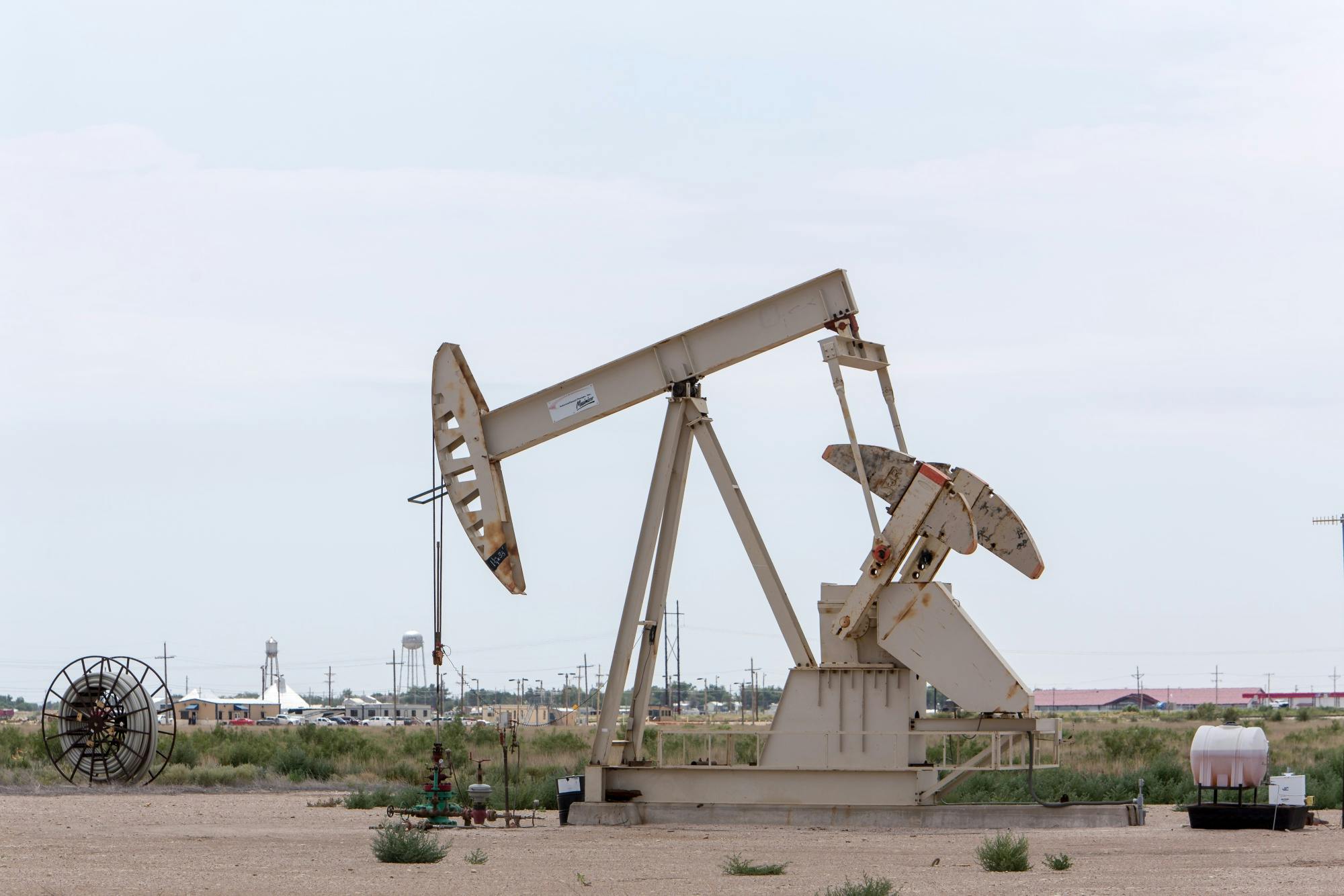 A pump jack outside Loving, New Mexico