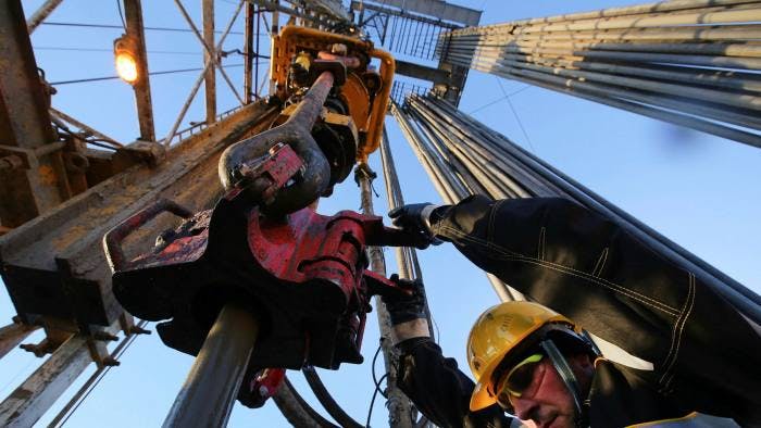 An oil worker on a rig