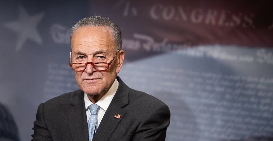 Senate Minority Leader Chuck Schumer (D-N.Y.) at the Capitol in January