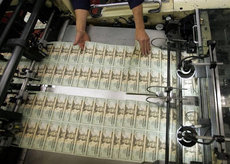 money printing US currency