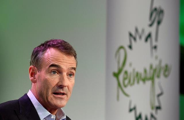 BP's new Chief Executive Bernard Looney gives a speech in central London, Britain February 12, 2020. 