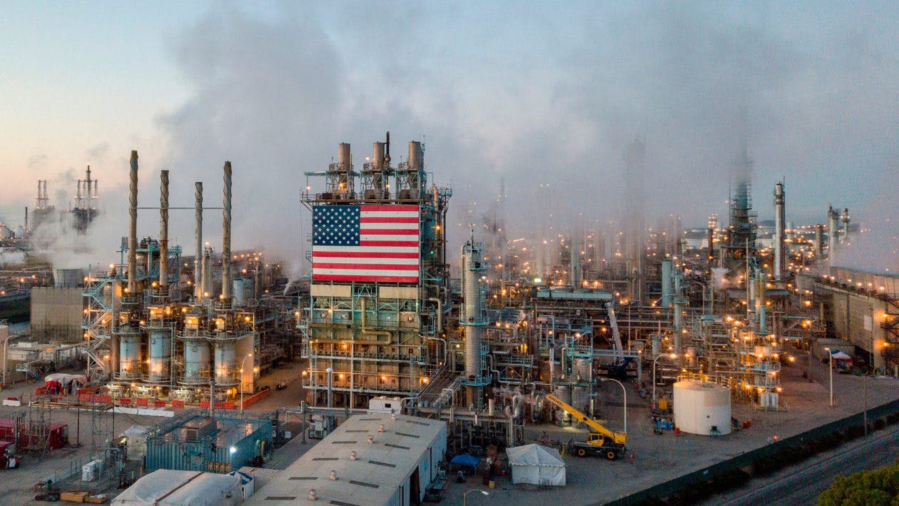 The Marathon Petroleum Corp refinery in Carson, California on April 25