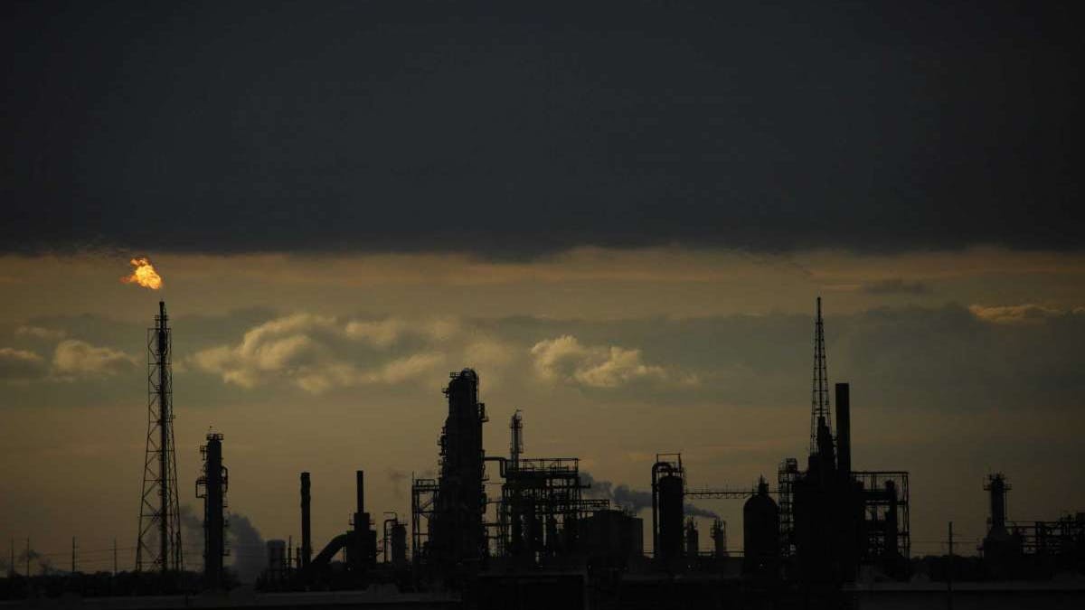 The Port Arthur Refinery operated by Valero Energy Corp. Valero's credit outlook was downgraded Tuesday.