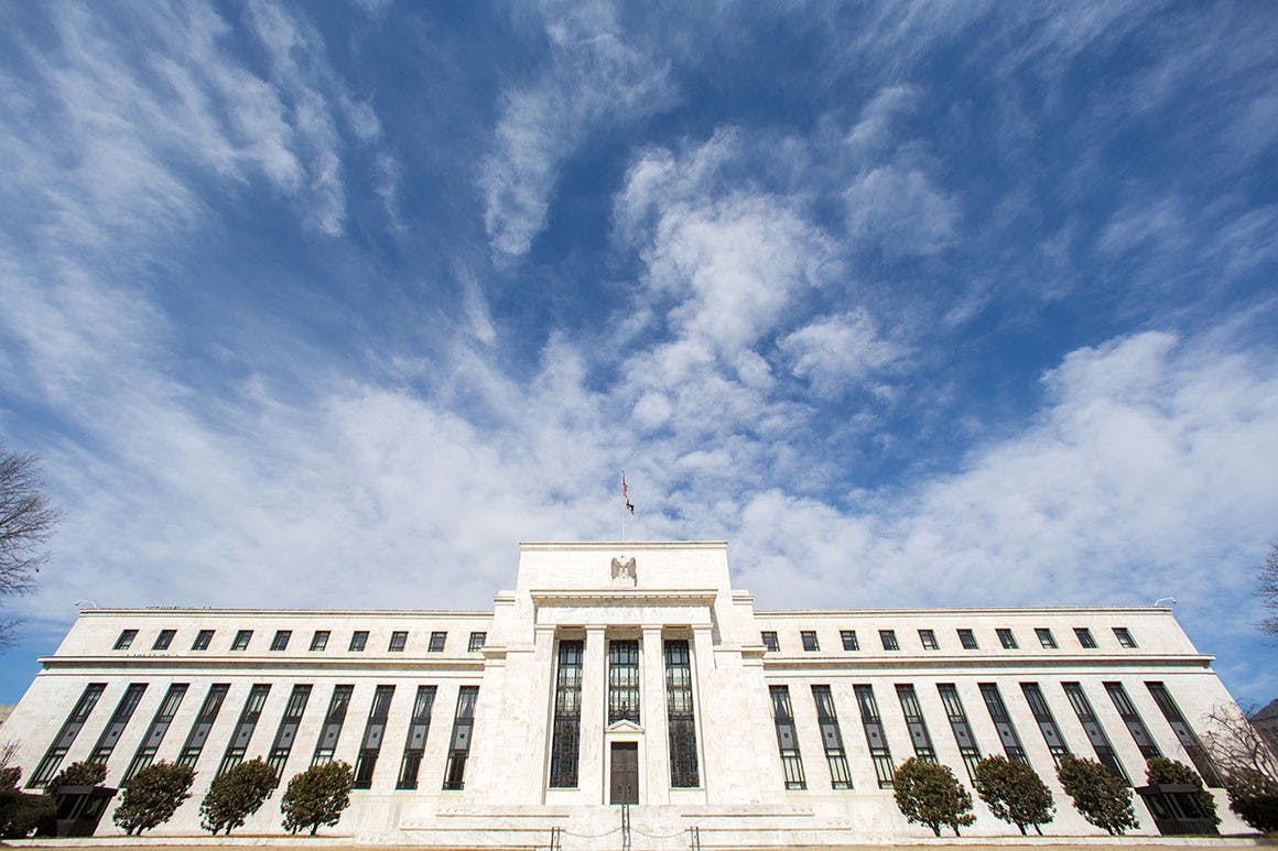 The Federal Reserve headquarters.