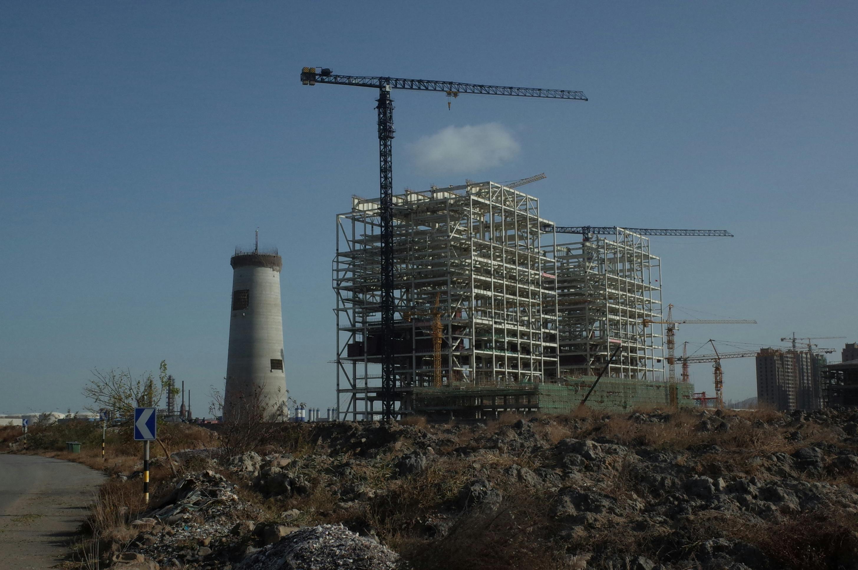 The Zhongxing power plant in Penglai is one of many coal power plants being built in China despite a 2017 freeze. New power plants are a feature of China's post-covid-19 economic recovery, despite the country's past push on renewable energy.