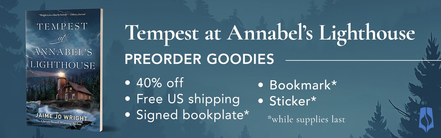 "Tempest at Annabel's Lighthouse" Preorder Goodies: 40% off, Free US Shipping, Signed Bookplate, Bookmark, and Sticker, while supplies last.