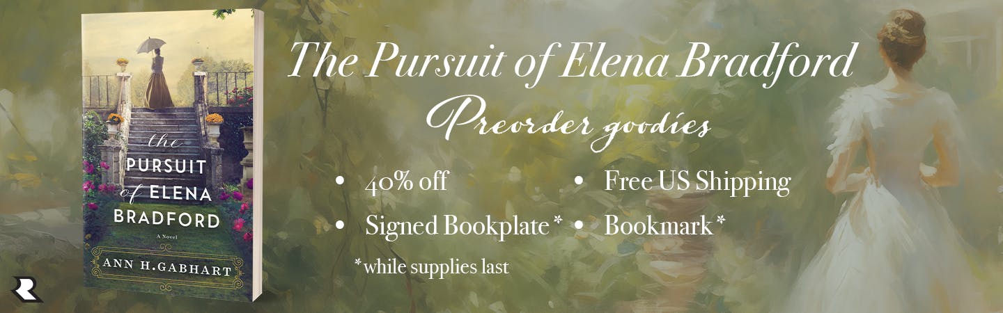 "The Pursuit of Elena Bradford" Preorder Goodies: 40% off, free U.S. shipping, signed bookplate, and bookmark, while supplies last.