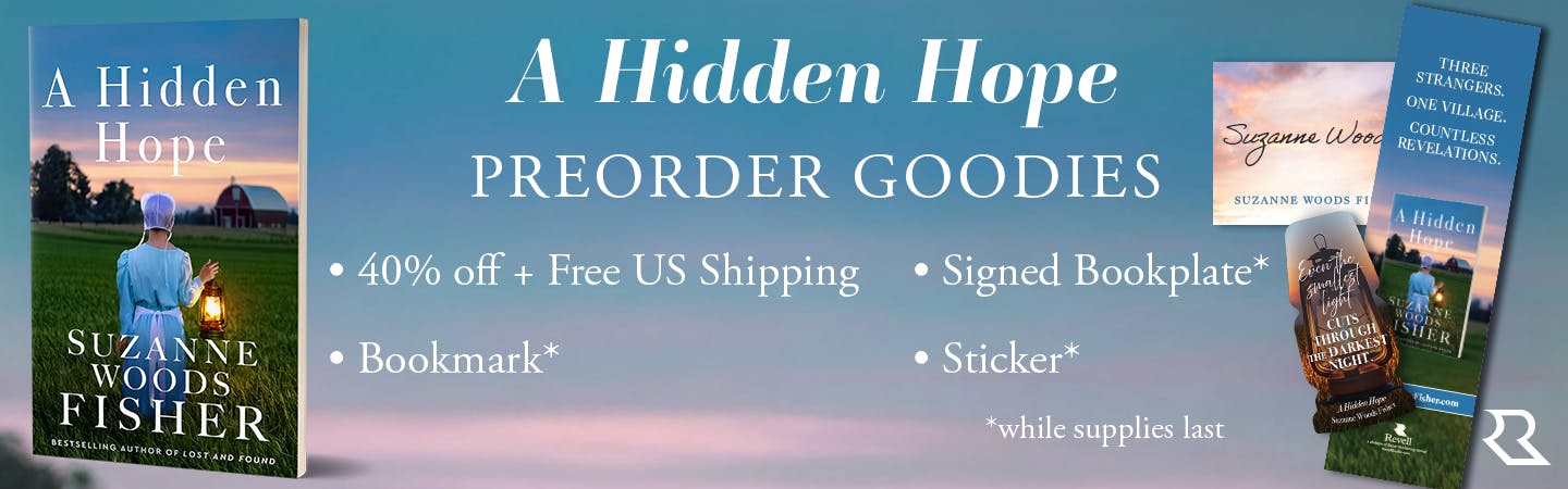 "A Hidden Hope" Preorder Goodies: 40% off + free U.S. shipping, signed bookplate*, bookmark*, and sticker*. *While supplies last.