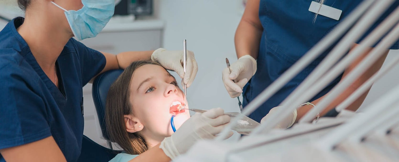 Patient receives care at a dental office