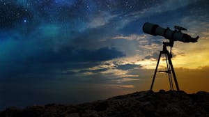 Telescope at dusk